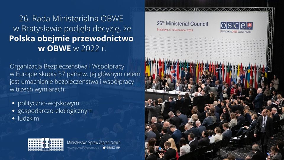 Polskie przewodnictwo w OBWE w 2022 roku.