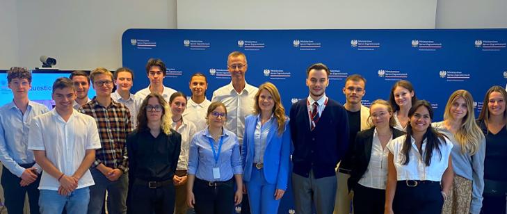 Wizyta licealistów z Luksemburga w Akademii Dyplomatycznej