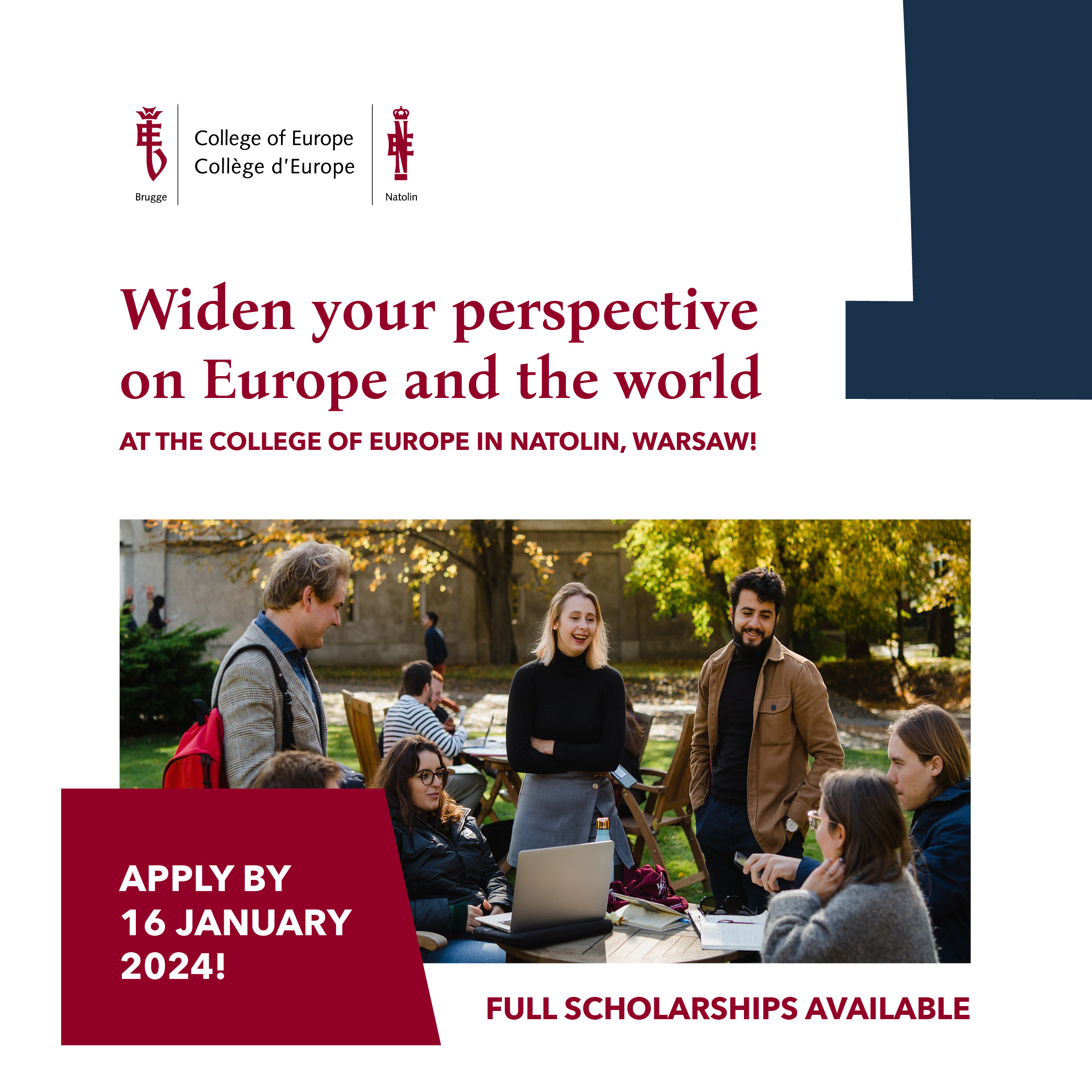 Stypendia rządowe i europejskie na studia w College of Europe