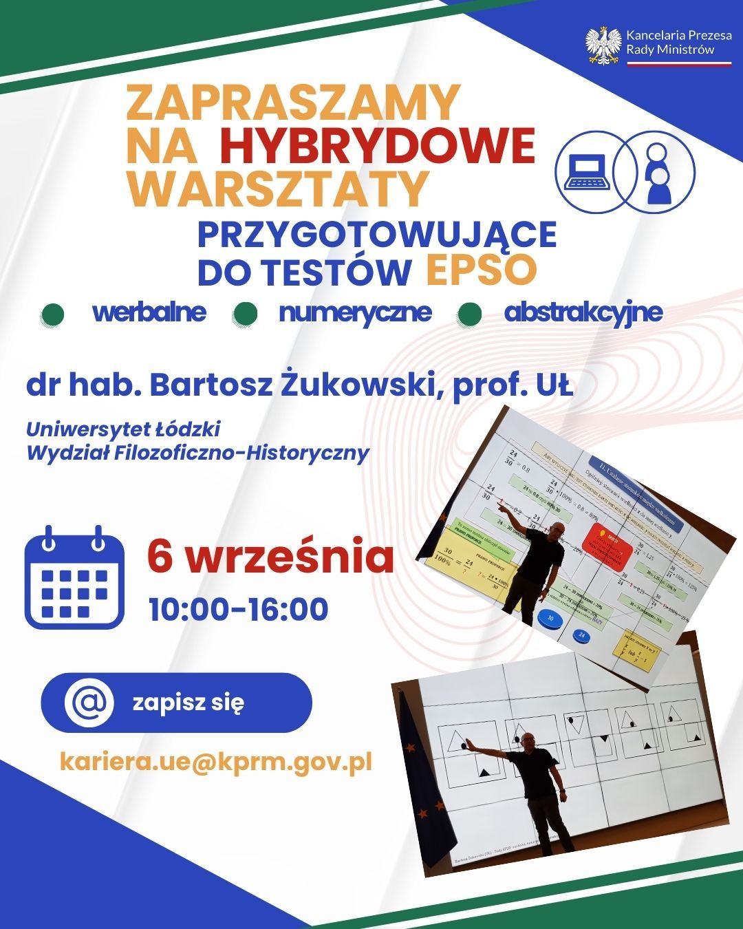 Zapraszamy na hybrydowe warsztaty przygotowujące do testów EPSO